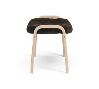 Swedese Repose-pieds pour enfant Lamini hêtre laqué/peau de mouton Espresso (marron)