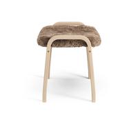 Swedese Repose-pieds pour enfant Lamini hêtre laqué/peau de mouton Sahara (marron nougat)