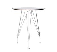 Swedese Table bistrot Desirée Blanc. ø 64 cm. base laquée blanche