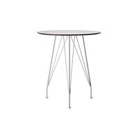 Swedese Table bistrot Desirée Stratifié blanc. ø 110 cm. base laquée blanche