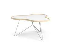 Swedese Table Flower 84x90 cm H45 cm-blanc-bouleau-chrome