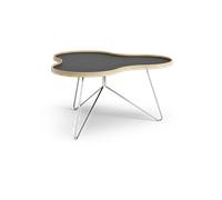 Swedese Table Flower 84x90 cm H45cm-noir-chêne-chrome