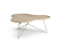 Swedese Table Flower mono 107x114 cm H: 45 cm. Chêne laqué-nutmeg (beige) RAL1019