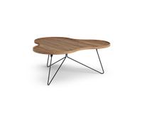 Swedese Table Flower Mono édition spéciale 107x114 cm H45 cm noyer laqué acier noirci