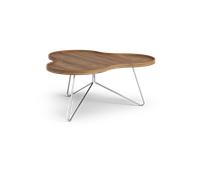 Swedese Table Flower Mono édition spéciale 84x90 cm H39 cm noyer laqué acier chromé