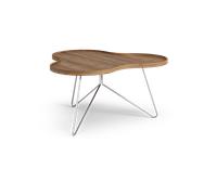 Swedese Table Flower Mono édition spéciale 84x90 cm H45 cm noyer laqué acier chromé