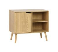 swe uffet de Rangement Effet frêne 1 Porte. 2 étagères. Buffet Bas. 80cm