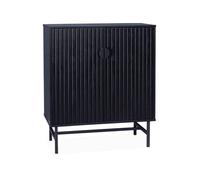 swe uffet décor bois rainuré 2 portes 80cm BAZALT