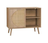 swe uffet scandinave décor bois et cannage arrondi 1 porte 80cm EVA
