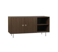swe uffet vintage décor bois et acier inoxydable 2 portes 150cm SHELBY
