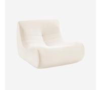 swe hauffeuse Velours côtelé 1 Place crème L 91 x P 105 x H 72 cm - SOKOL