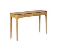 sweeek - Console bois d'hévéa placage frêne 2 tiroirs naturel - Alienor