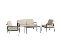swe nsemble de meubles de jardin en aluminium, 4 places anthracite - 140 x 70 x 68 cm