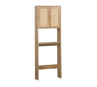 swe tagère meuble WC décor bois et cannage BOHÈME