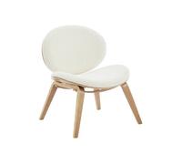 swe auteuil relax décor bois courbé placage effet chêne et bouclette texturée INES