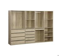 sweeek Kit dressing modulable avec 4 éléments naturel panneaux stratifiés MODULO