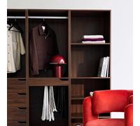 sweeek - Kit dressing modulable avec 4 éléments. noyer. panneaux stratifiés