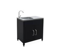 Module de cuisine extérieure acier avec évier L80cm GRIMAUD