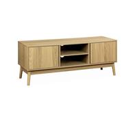 sweeek - Meuble TV décor bois 2 portes 120cm DUNE