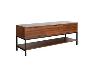 sweeek - Meuble TV décor noyer 3 tiroirs 130cm WALNUT