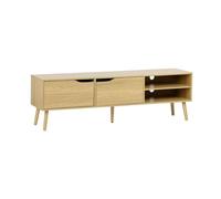 sweeek - Meuble TV Effet frêne. 2 Portes. 1 étagère. 160cm