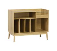 sweeek - Meuble vinyle vintage décor bois 100cm DUNE