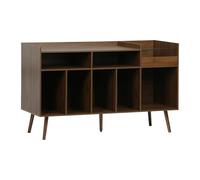 sweeek - Meuble vinyle vintage décor bois. Népal. L 130 x P 50 x H 80 cm