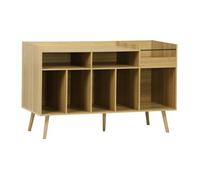 sweeek - Meuble vinyle XL vintage décor bois 130cm DUNE
