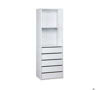 sweeek Module dressing avec 5 tiroirs et 2 étagères blanc panneaux stratifiés MODULO