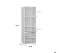 sweeek - Module dressing décor bois 5 étagères NEPAL