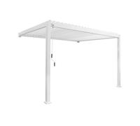 sweeek Pergola bioclimatique aluminium blanc adossée lames orientables 4x3m Triomphe TRIOMPHE 4X3 ADOSSÉE