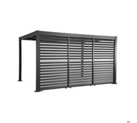 sweeek - Pergola bioclimatique aluminium et acier 4x3m + 3 persiennes 130cm Palace PALACE 4X3M + 3 PERSIENNES 130CM