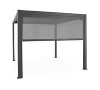 sweeek Pergola Bioclimatique gris anthracite - Triomphe - 300x400cm aluminium à lames orientables + store 300cm TRIOMPHE 4X3M +