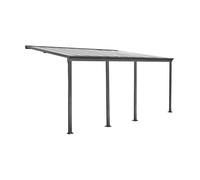 sweeek - Pergola carport adossé aluminium 3x6m avec gouttière AVENIO