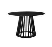sweeek - Table à Manger Effet Bois Noir. Pieds Bois de Sapin 4 Places Ø120cm