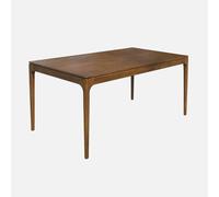 Table à manger rectangulaire noyer bois d'hévéa et placage frêne 6 places Elena