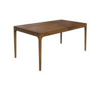 sweeek Table à manger rectangulaire noyer bois d'hévéa et placage frêne 6 places Elena ELENA