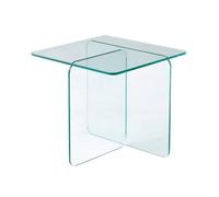 sweeek Table basse carrée en verre trempé 50cm transparent - Glintz GLINTZ