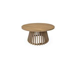sweeek - Table basse de jardin ronde bois d'acacia Ø80cm OVIEDO TABLE BASSE