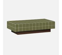 sweeek Table basse effet carreaux de béton vert kaki - 120 x 60 x 30 cm