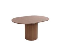 sweeek - Table Basse oblongue décor Bois sculpté 90cm. Couleur Noyer