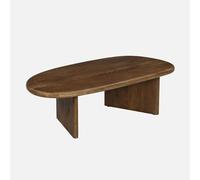 sweeek - Table Basse Ovale Bois de manguier Noyer. L 119.5 x P 60 x H 35cm