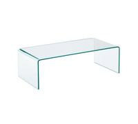 sweeek Table basse rectangulaire en verre trempé 110cm transparent - Glintz GLINTZ