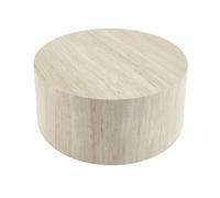 Table basse ronde effet travertin Ø80cm