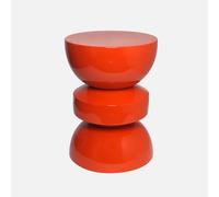 sweeek - Table d'appoint. Bout de canapé. Table de Chevet en métal Effet Glossy Orange Assa. Ø32 x H 44.5cm