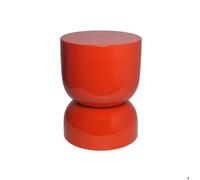 sweeek Table d'appoint bout de canapé table de chevet en métal effet glossy orange Madi Ø32 x H 42cm MADI