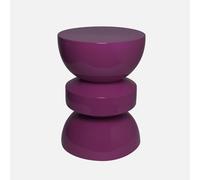 sweeek - Table d'appoint. Bout de canapé. Table de Chevet en métal Effet Glossy Violet Assa. Ø32 x H 44.5cm