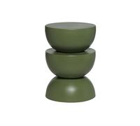 sweeek - Table d'appoint. Bout de canapé. Table de Chevet en métal. Vert Kaki. Coumba. Ø32 x H 46.5cm