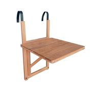 sweeek - Table d'appoint rabattable bois d'acacia pour balcon BRAGANCE 40X40CM