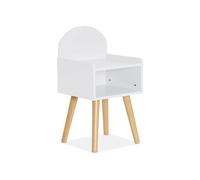 sweeek - Table de Chevet Chambre Enfant. Blanc. Pieds en pin